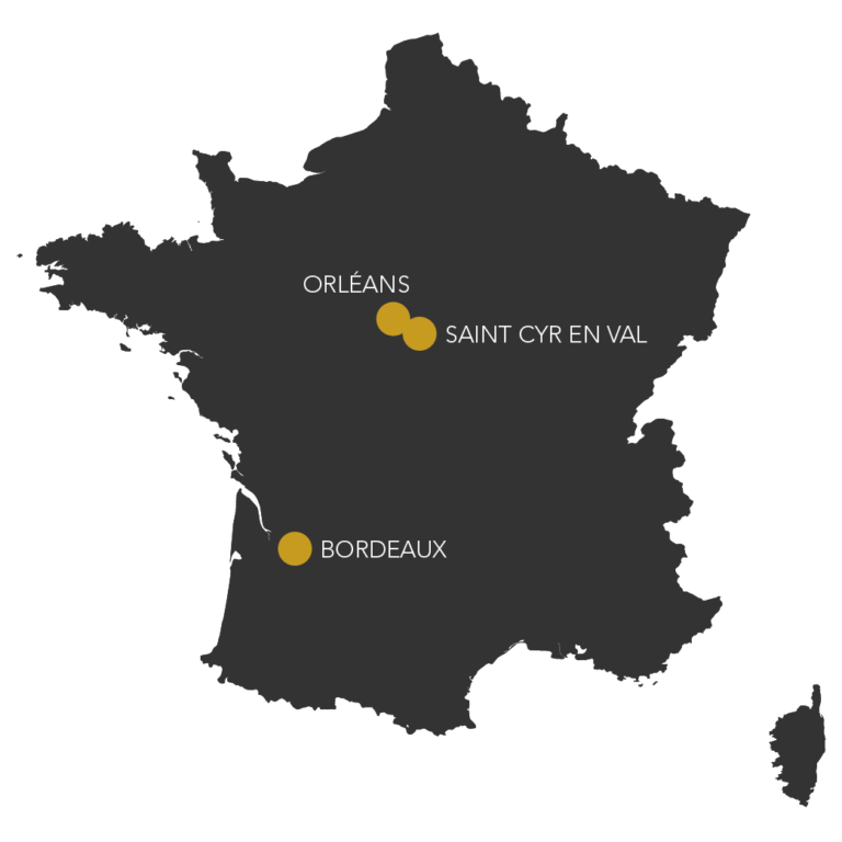 Implantation Groupe EALIS en France à travers ces 3 bases